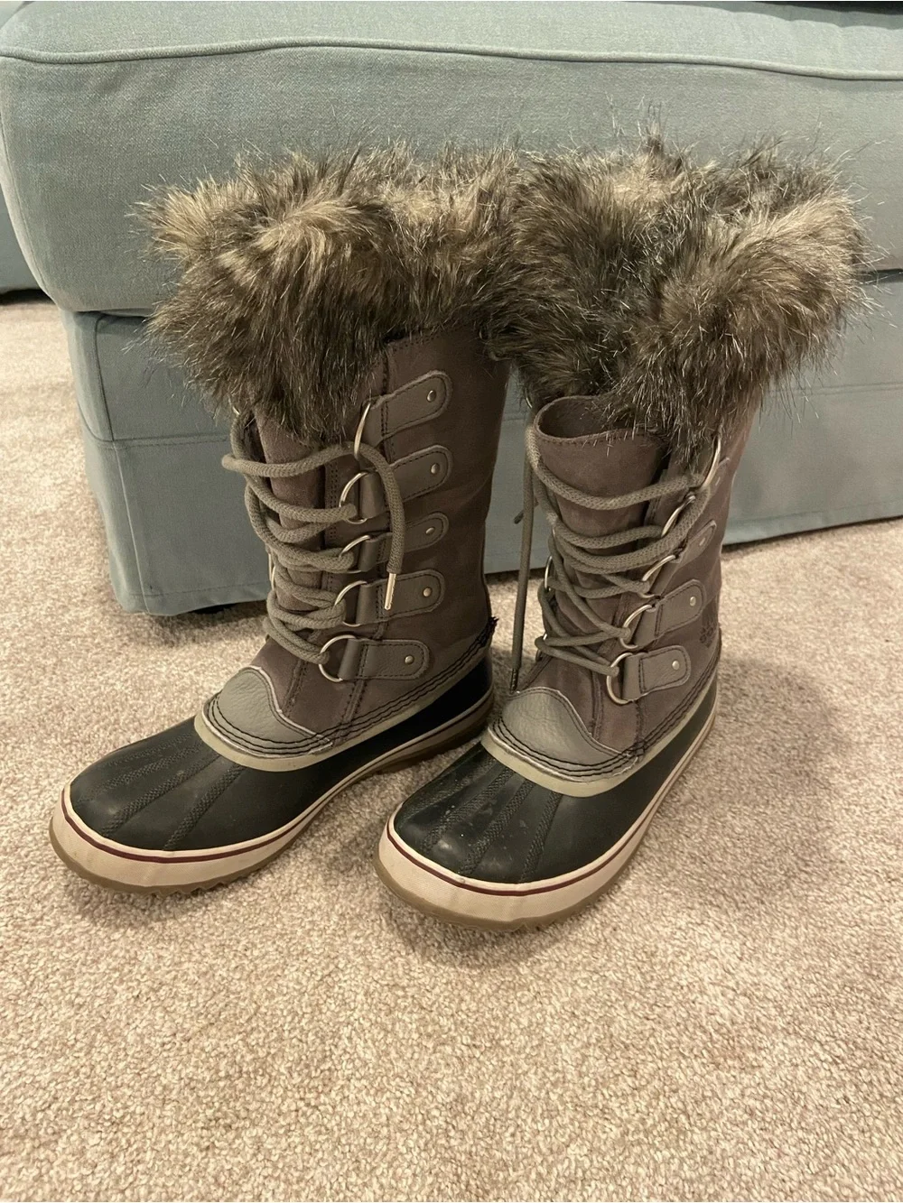 Sorel Black Faux Fur Boot Interior Label
